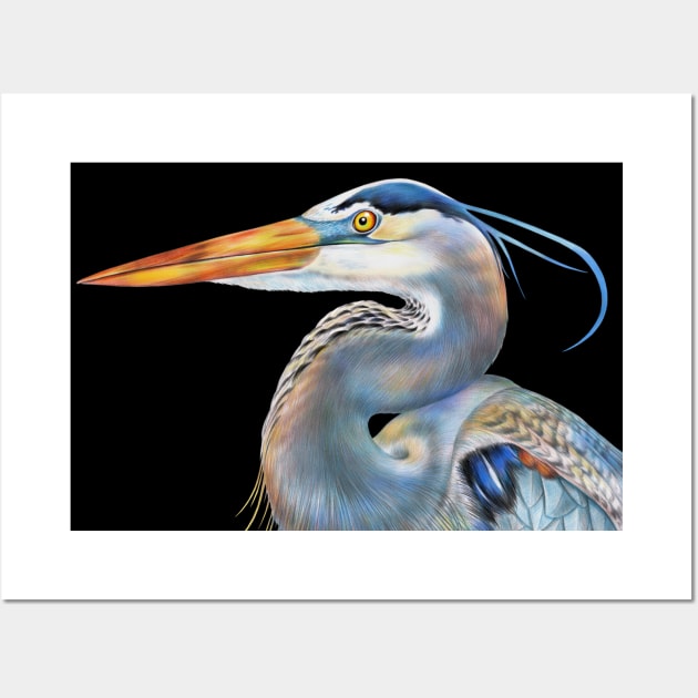 Blue Heron Wall Art by Tim Jeffs Art